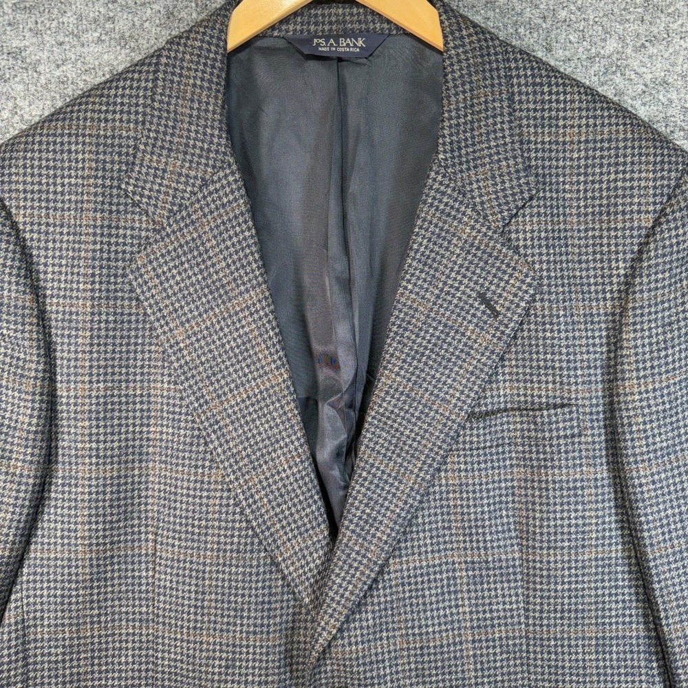 Jos. A. Bank Executive Collection Blazer Mens 44R Blue Lambswool‎ Herringbone